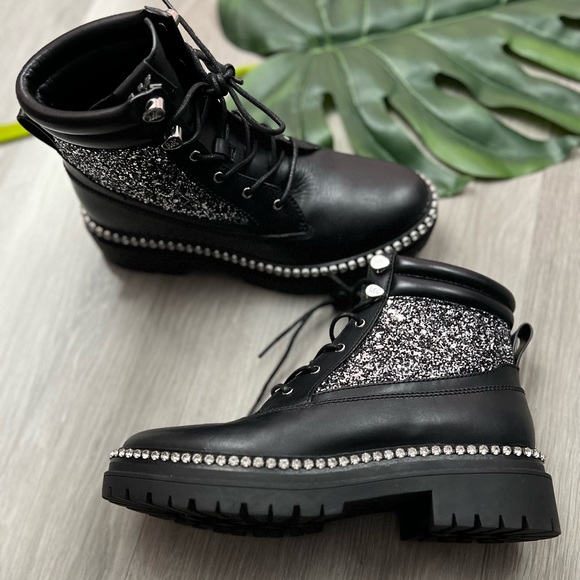 REDUCED: MK NWT!! Michael Kors Turner Embellished Leather, Glitter Boot! - Picture 6 of 8